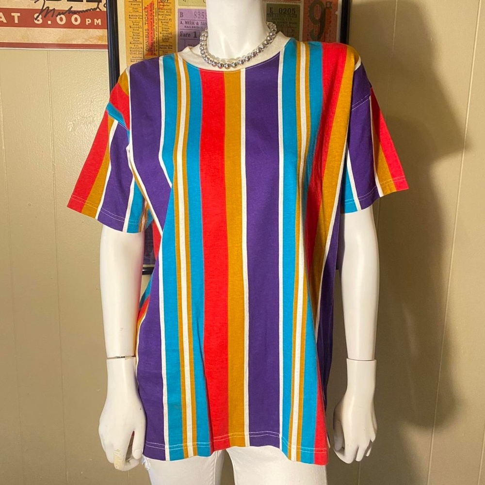 Multi-color mens stripped T-Shirt